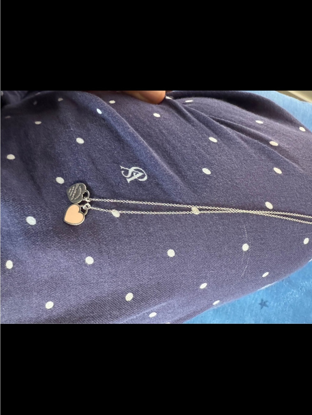 Silver Heart Pendant Necklace with Pink Enamel Accent tiffany engraved